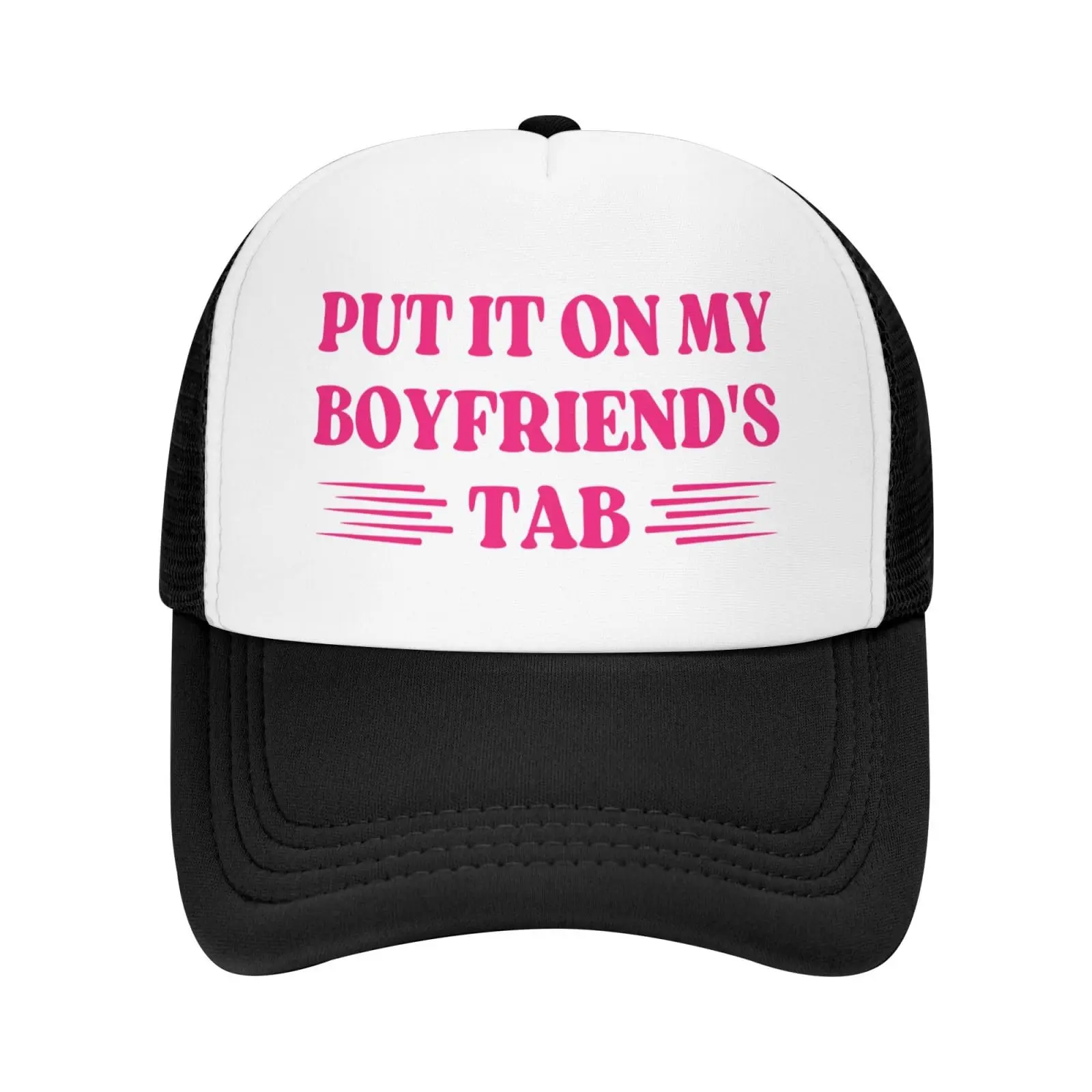 Put It On My Boyfriend's Tab Mesh Hat Unisex Baseball Hat Summer Adjustable Sunshade Hat Hip Hop Streetwear Truck Hat For Sports