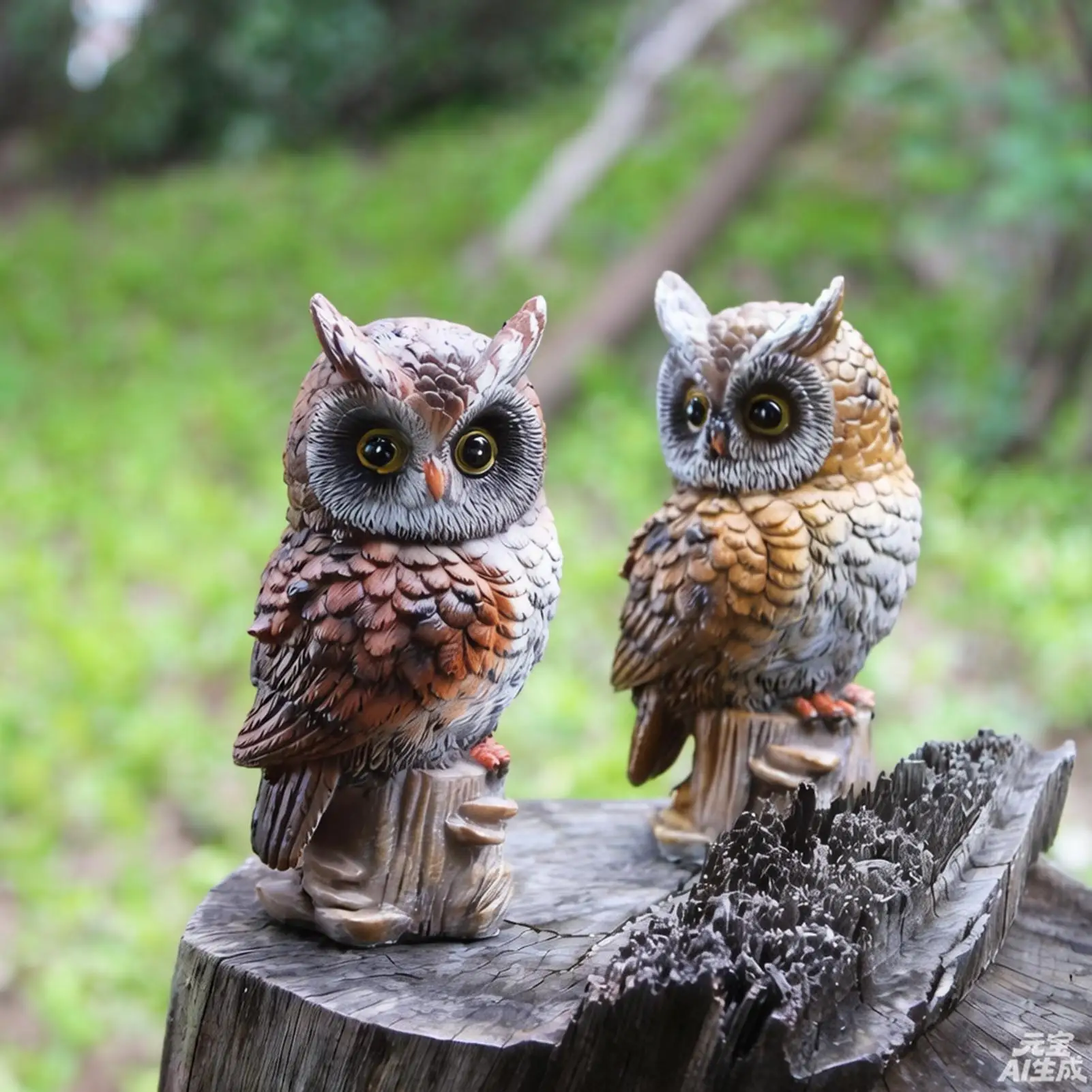 Resin Owl Statue Animal Statues Decor To Scare Birds Away Fake Owl Ornament Simulated Owl Bait Decorations for Outdoor Yard