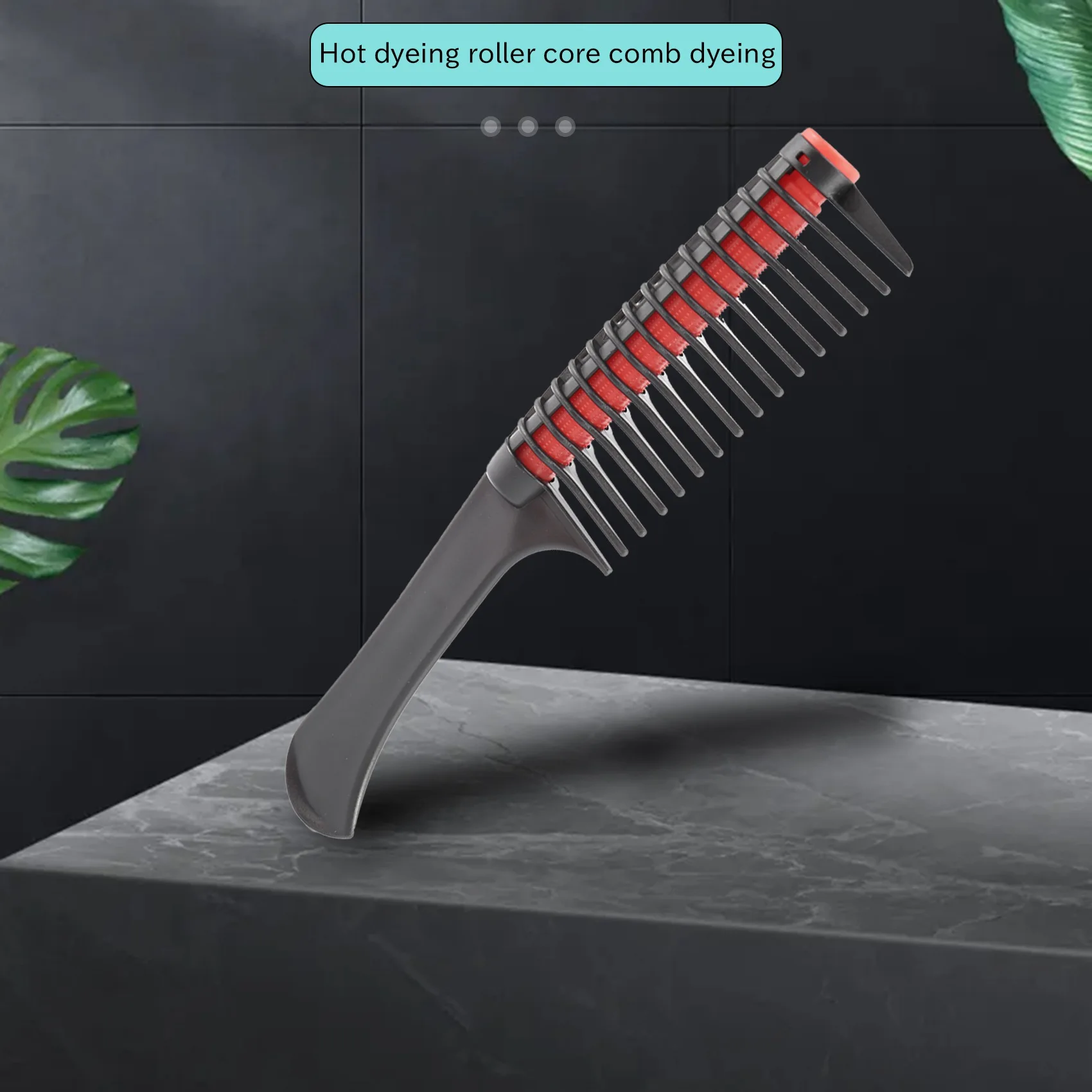 A44Z-3 Pack Hair Comb, Comb Roller, Detangling Roller Comb Integrated Hair Roller Comb, Anti Splicing Comb For Salon Barber Hair