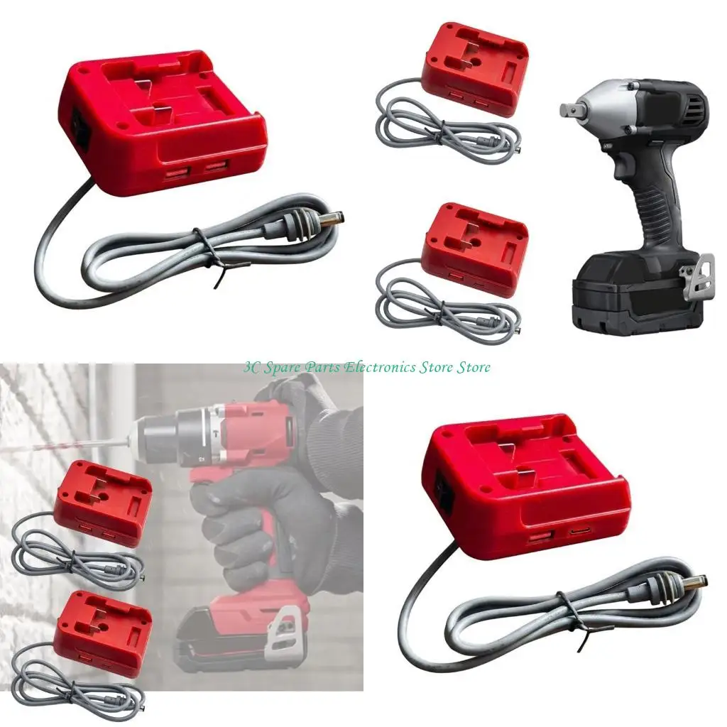 

SZ Functional Power Supply Adapter For MWQ 18V Battery Adapter Double USB And DC5.5x2.1mm Port For Camping And Work