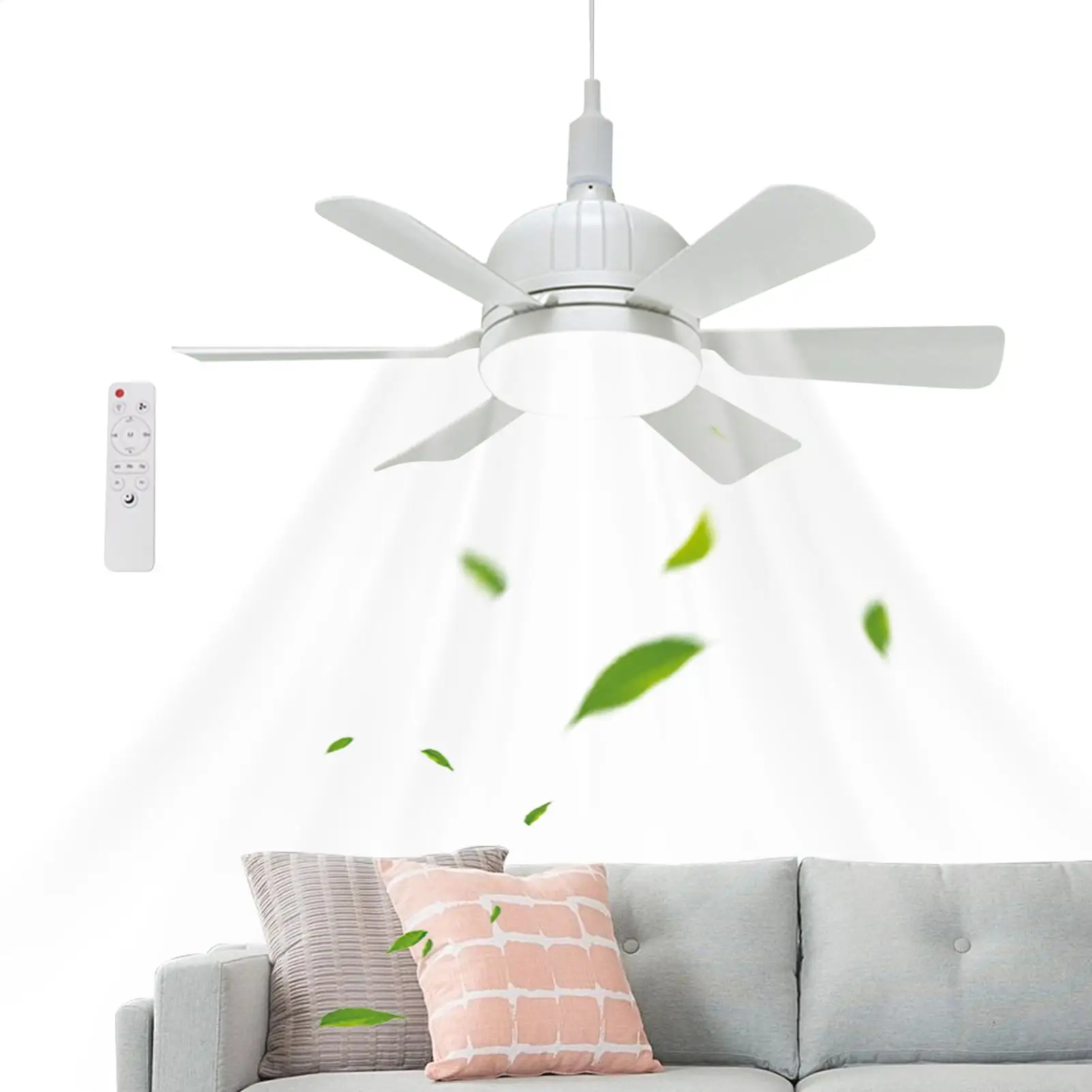 

Ceiling Fans with Lights E27 Bedroom Ceiling Fan 3 Wind Speed Cooling Device for Homeowners Room Decorators Interior Designers