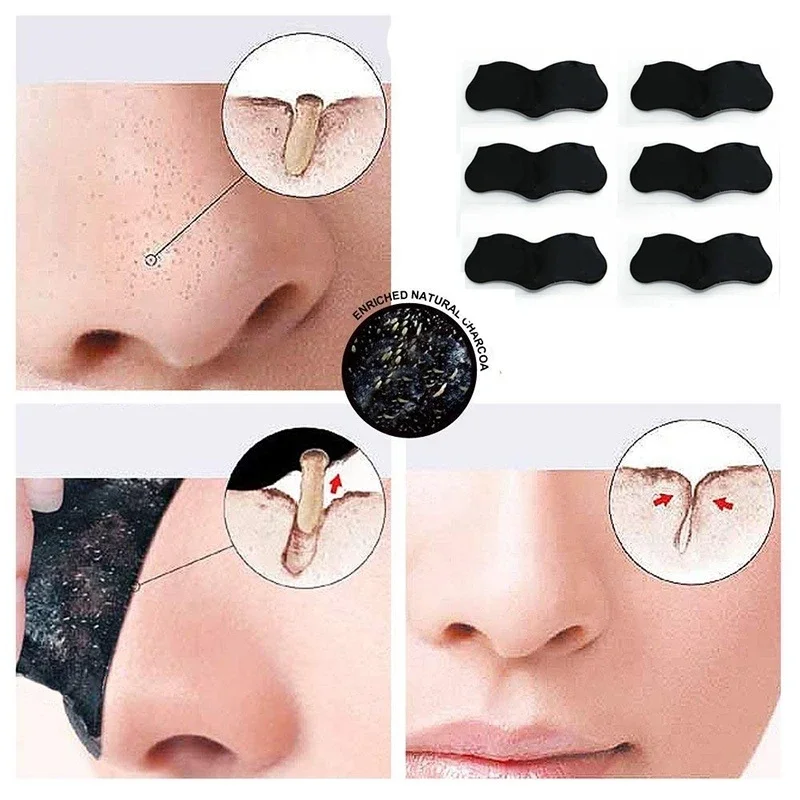 20pc Bamboo Charcoal Blackhead  Mask Blackhead Spots Acne Treatment Mask Nose Sticker Cleaner Nose Pore Deep Clean Strip