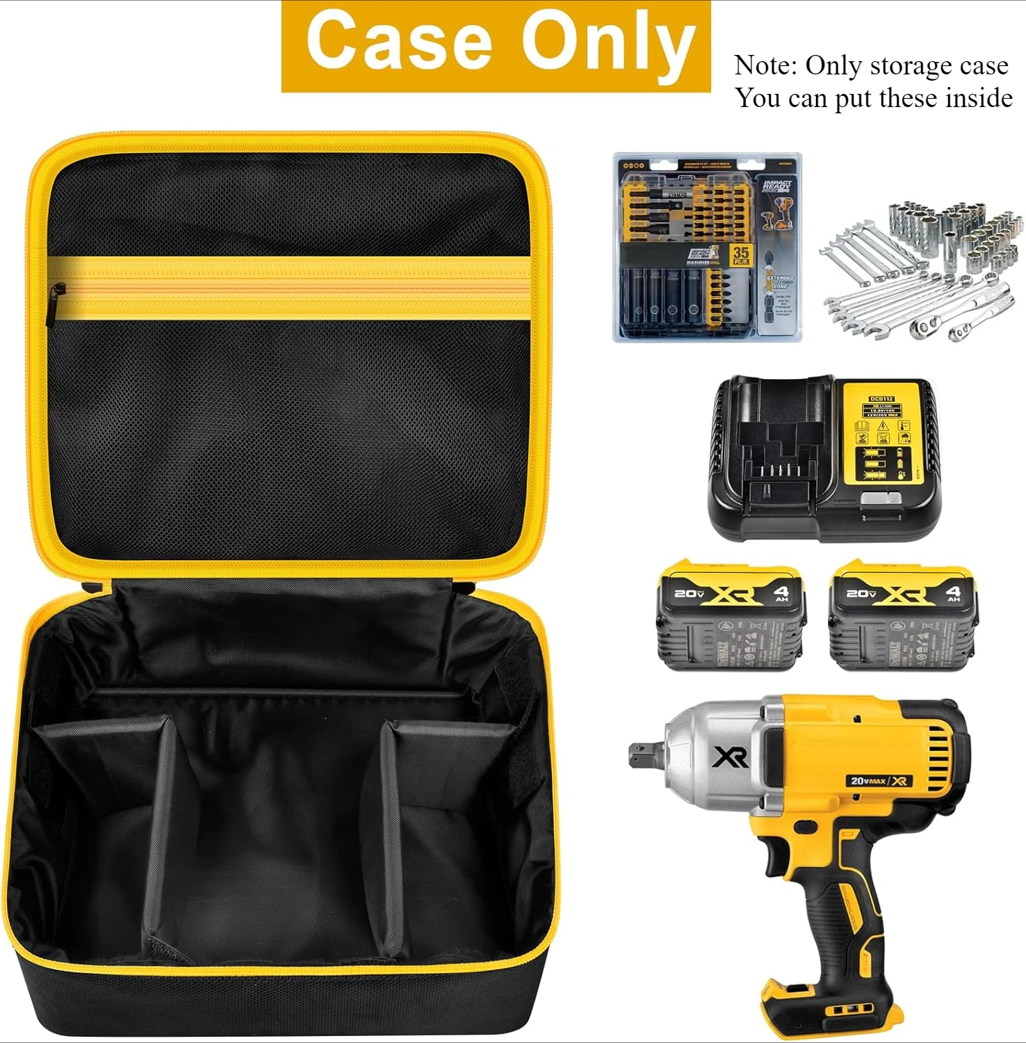 (SOLO CASO) Custodia per borsa per driver a percussione compatibile con DEWALT 20V MAX XR DCF900P1 DCF900B DCF891B DCF961B DCF899B Impatto senza fili