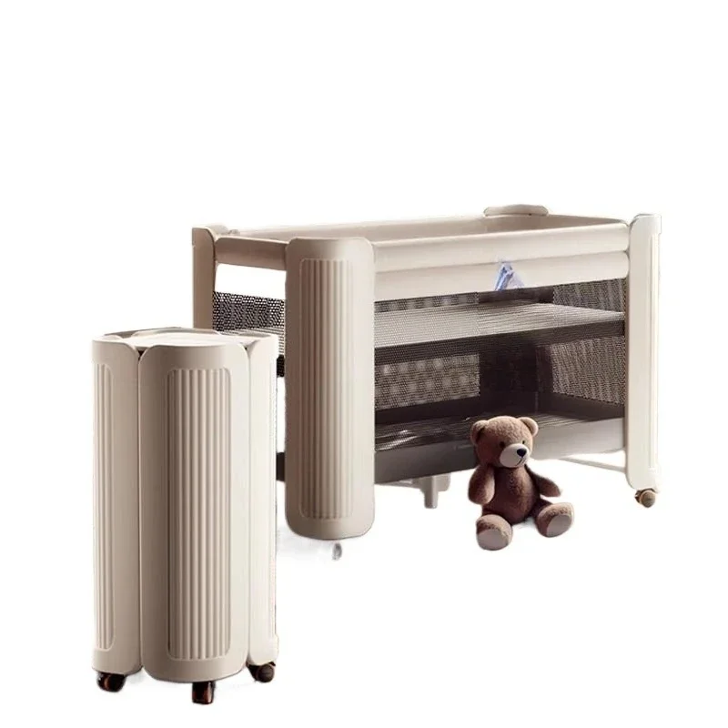 سرير أطفال حديثي الولادة متعدد الوظائف قابل للطي وقابل للإزالة