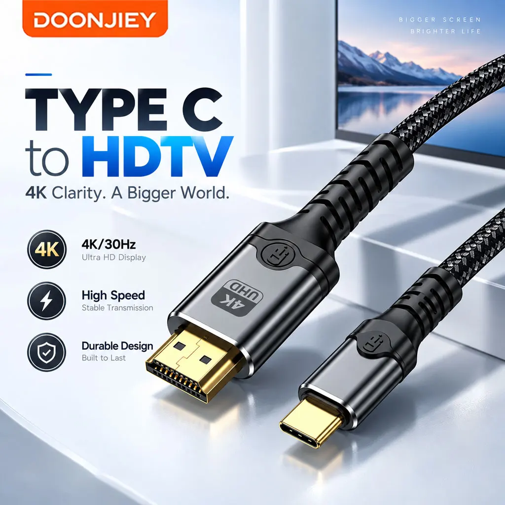 cabo-usb-c-para-hdmi-compativel-com-4k-60hz-30hz-adaptador-de-video-conversor-revestimento-em-pvc-acessorio-para-tv-hdtv-pc-laptop-e-monitor
