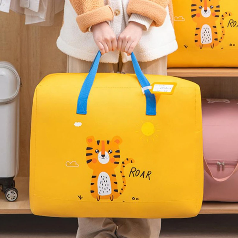 Portable Multi-function Storage Bags Clothes Blankets Closet Organizer Moving Tote Bag Zipper Sac Durable Handbag Luggage Pack