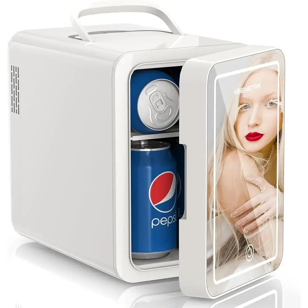 휴대용 미니 냉장고 4L 6캔 쿨러/워머 소형 냉장고 카운터탑 무서리 이상적인 여행 사무실 야외용