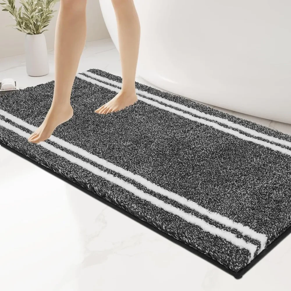 

Anti slip bathroom mat 30 "x 60" - Super absorbent and quick drying fluffy ultra-fine fiber bath mat, machine washable plushGM