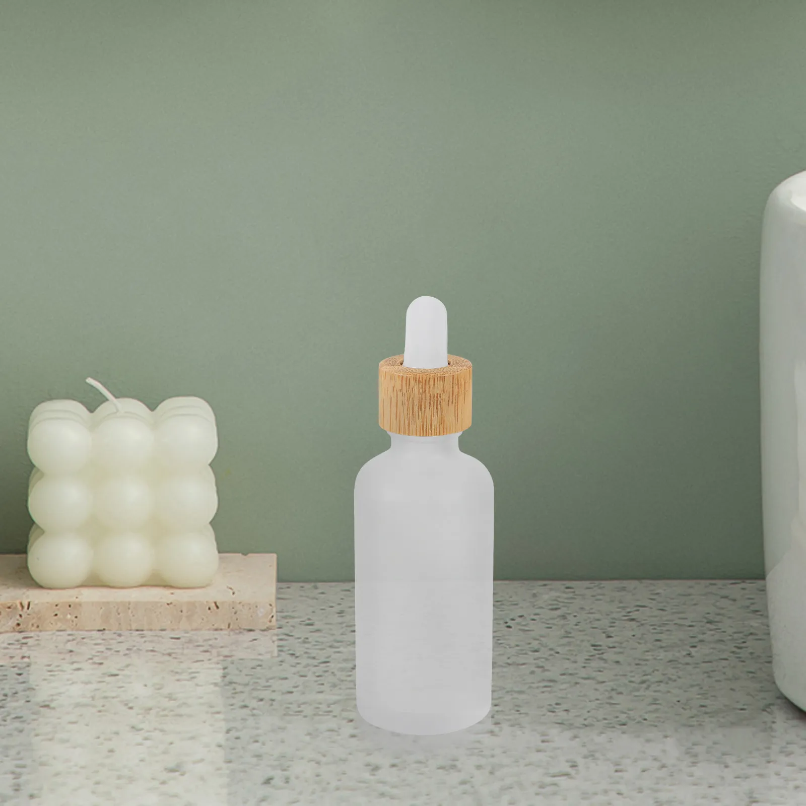 8Pcs Essential Oil Bottles Frosted Glass Dropper Pipettes Perfect for Travel Perfume Beard Hair Oils Storage Containers