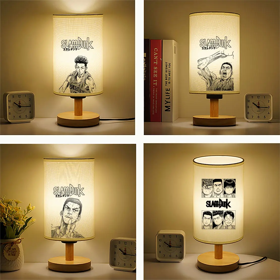 Slam Dunk Sakuragi Hanamichi Rukawa Kaede Cartoon Personalized Bedside Lamp Creative Anime Movie Eye Protection Table Lamp Gift