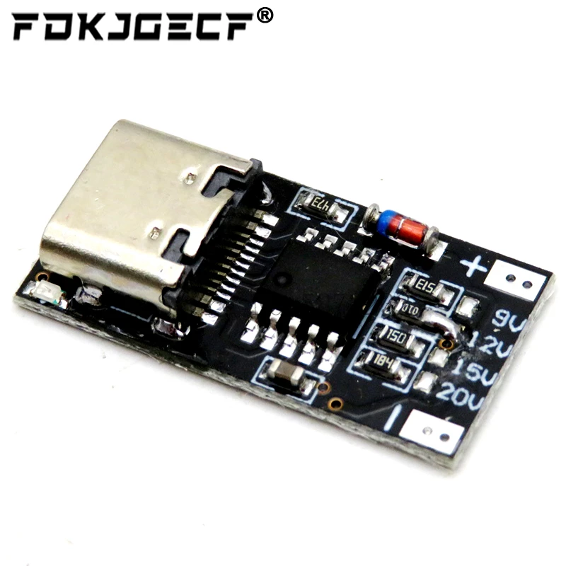 USB-C PD Trigger Board Module PD/QC Decoy Board Fast Charge USB Type-c to 12v High Speed Charger Power Delivery Boost Module