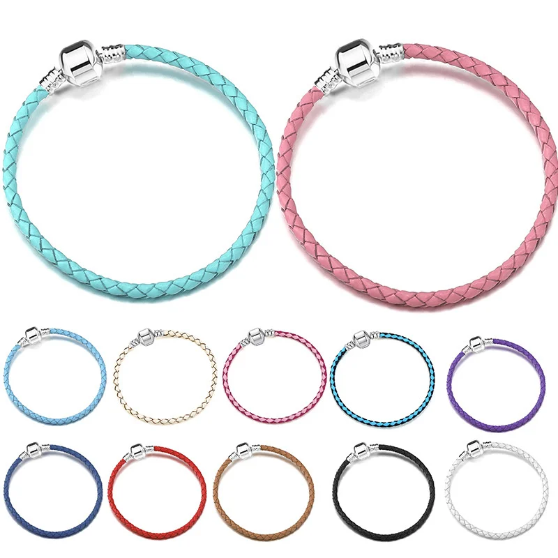 

New Classic Women Leather Rope Bracelet Basic Chain DIY Popular Jewelry Bangle Couple Charms Bracelets Girl Birthday Gifts