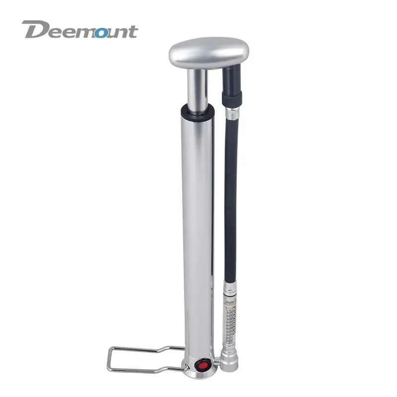 Deemount PMP-020 160PSI Bike Pump Cycling Tire Ball Floor Inflator CNC Alloy Barrel W/ Bleeder Pedal Hose Presta Schrader Valve