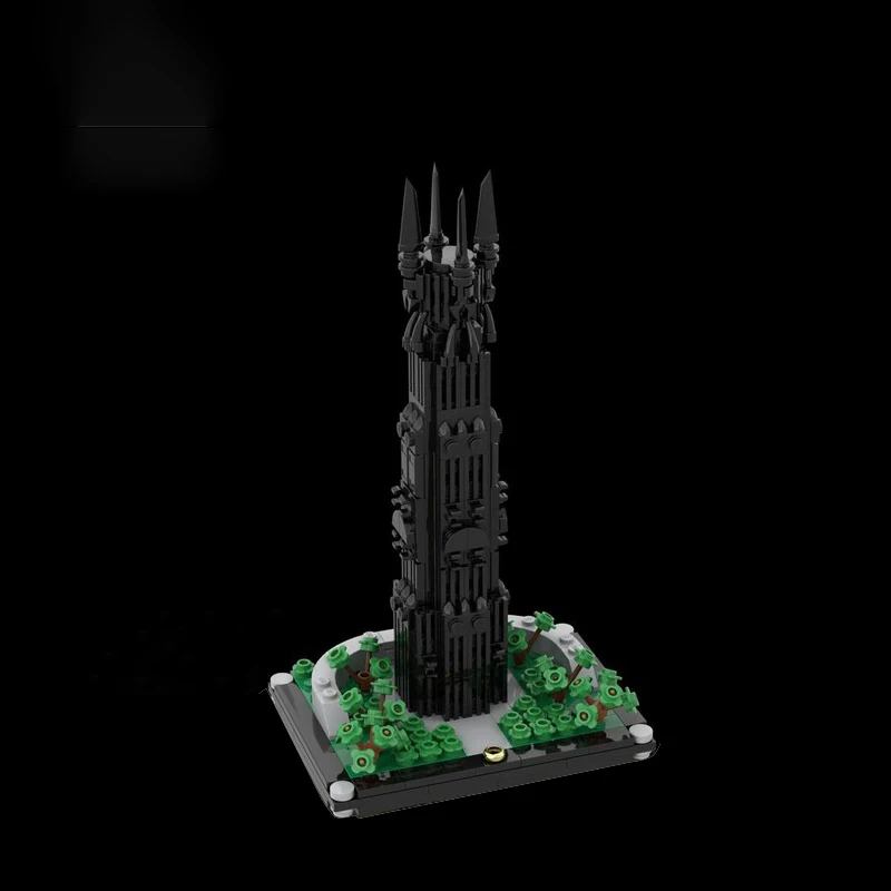 Custom MOC Building Blocks Set - Assemble the Iconic Isengard (Saruman’s) Tower Model, 341 Pieces - Imaginative Holiday Gift, Sk