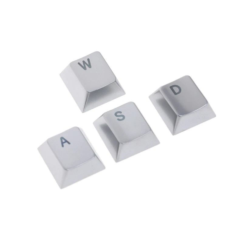 Zinc Alloy Metal Keycaps Light Etched Customization Keycap for Mechanical Keyboards WASD Directions Keycaps