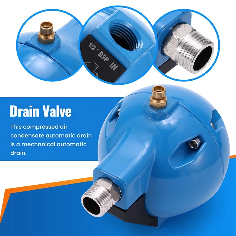 Had20b Spherical Drain Valve Automatic Drain Filter Air Compressor Automatic Drain Valve