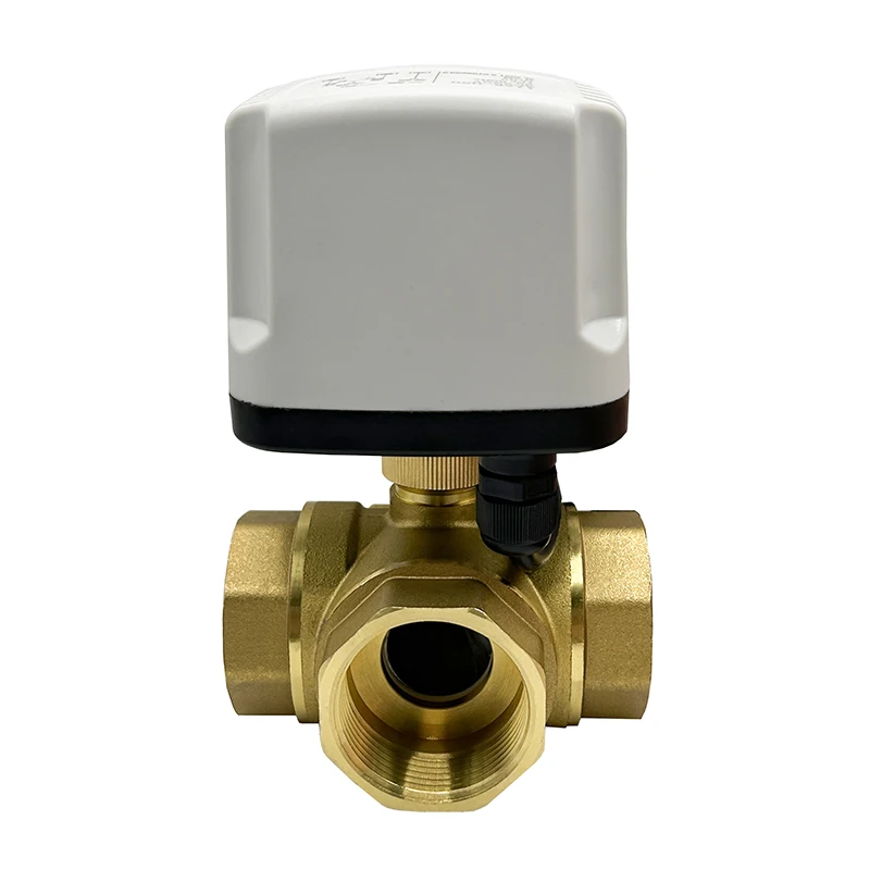 Imagem -02 - Way Bronze Ip65 à Prova Impermeável Água Motorizada Válvula de Esfera 3-wire Controle t tipo Válvula de Esfera Elétrica Dn15 Dn20 Dn25 Dn32