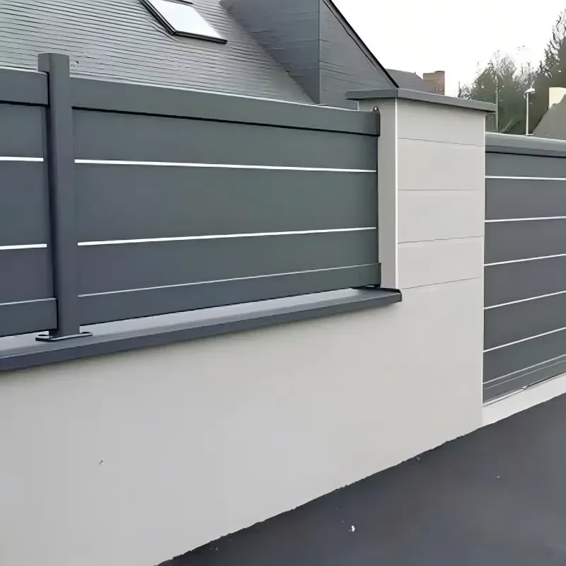 Easy to Install High-Grade Aluminum Alloy Wood Grain Panels Fence Outdoor Safety Protection Fencing for Yard