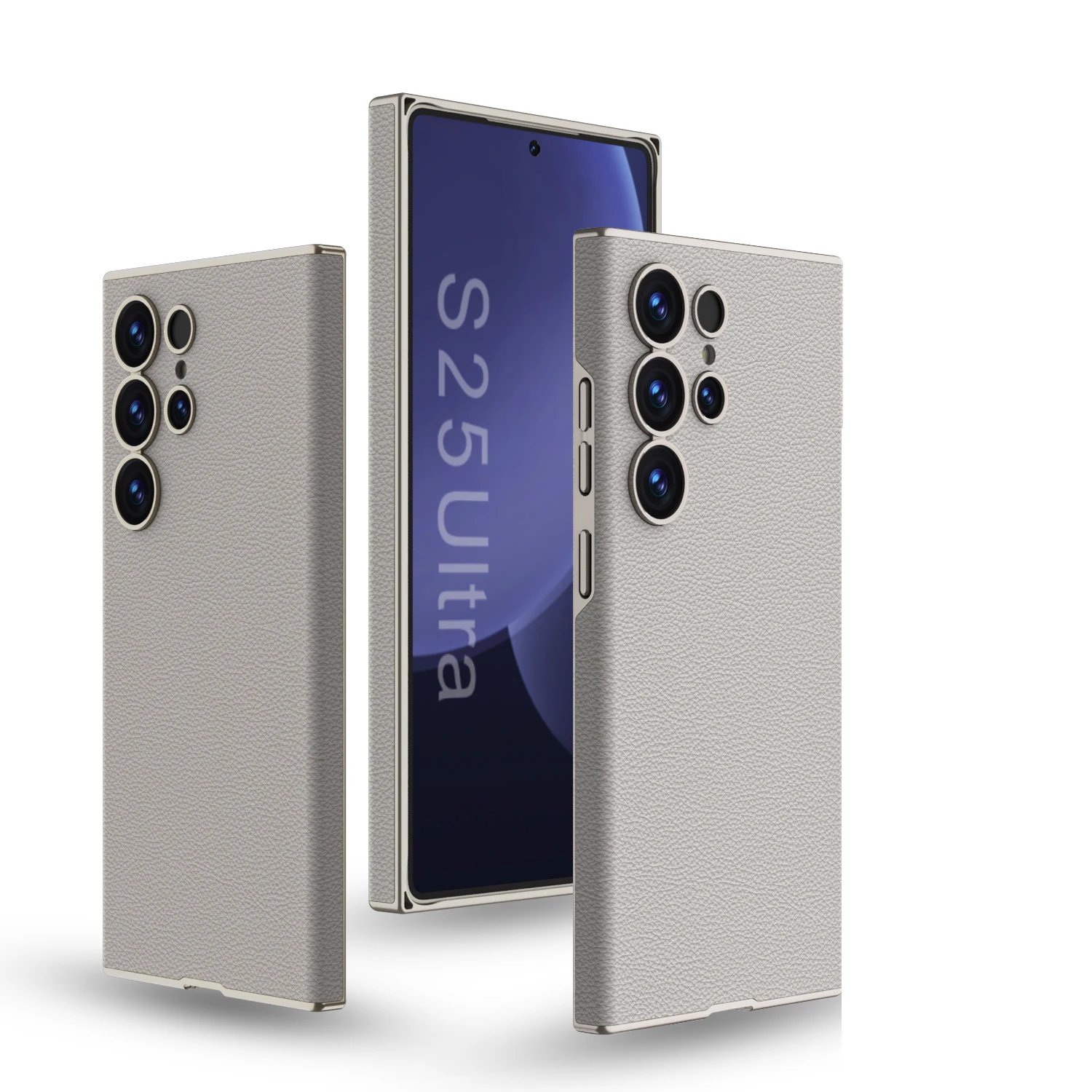 

Роскошный жесткий чехол для телефона из искусственной кожи для Samsung Galaxy S25 Ultra, противоударный чехол для защиты камеры