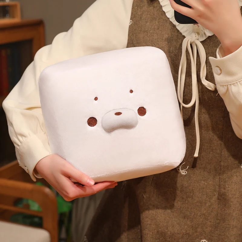 

7/17/22CM Creative Square Plush Pillow Soft Stuffed Cartoon Seal Doll Funny Animal Cushion Home Decoration