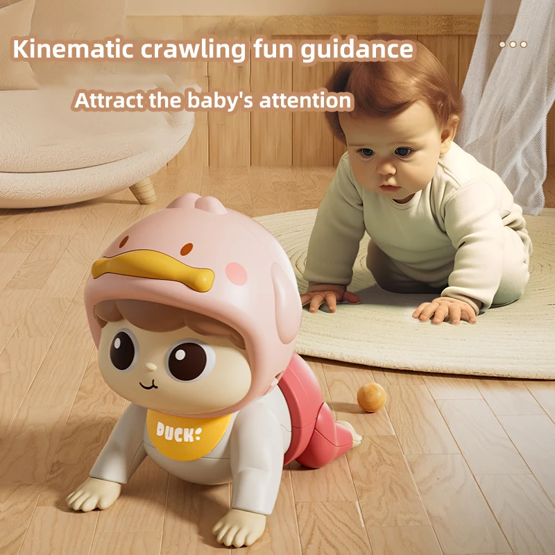 Musical Crawling Baby Doll - Interactive Learning Toy Promotes Crawling &amp; Head Up Training, Fun Vocal Play