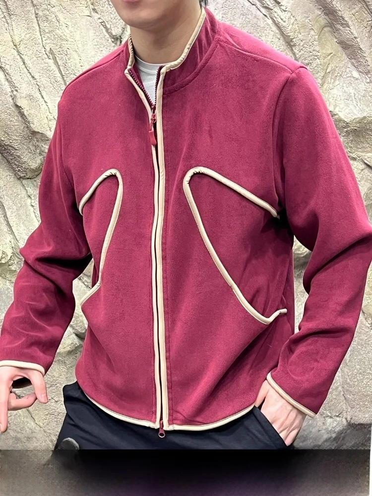 

Warmth Outdoor ex Stand Collar Open Cardigan Faux Fur Jaet Youth Stand Fit Long Sve Zipper Closure Casual Sle