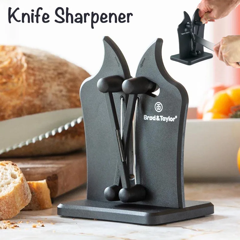 Knife Sharpener Household Multi-Functional Hand-Held Black Sharpening Stone Safe Sharpening Kitchen Tools Kitchen Supplies