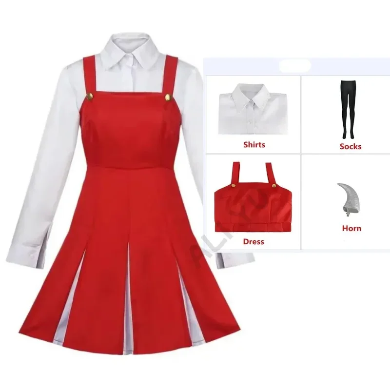나의 히어로 아카데미아 원피스 에리 코스프레 코스튬, 애니메이션 의상, 할로윈 풀 코스튬 가발, 경적 양말, 캠퍼스 축제 공연 만화