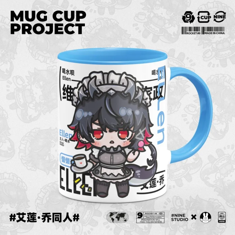 Anime Game Zenless Zone Zero Cos Ellen Joe Unisex 2024 New Cartoon Printed Ceramic Mug Breakfast Cup Gift