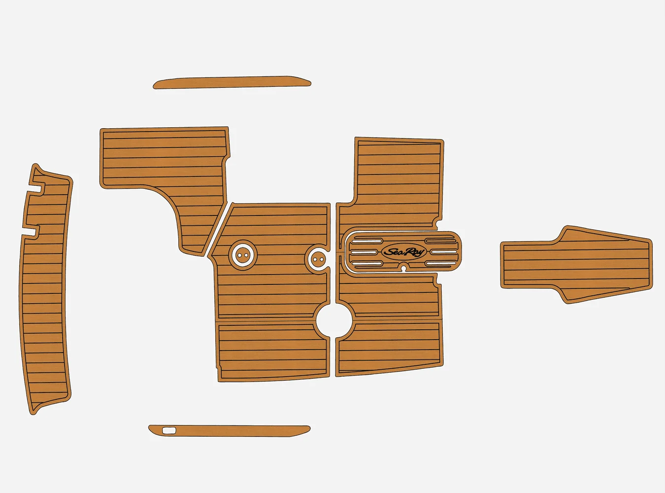 

1995 Sea Ray 200 Signature Select 1/4" 6mm EVA foam Non-Slip PVC Teak Decking marine Mat seadek aqua carpet Marine Floor