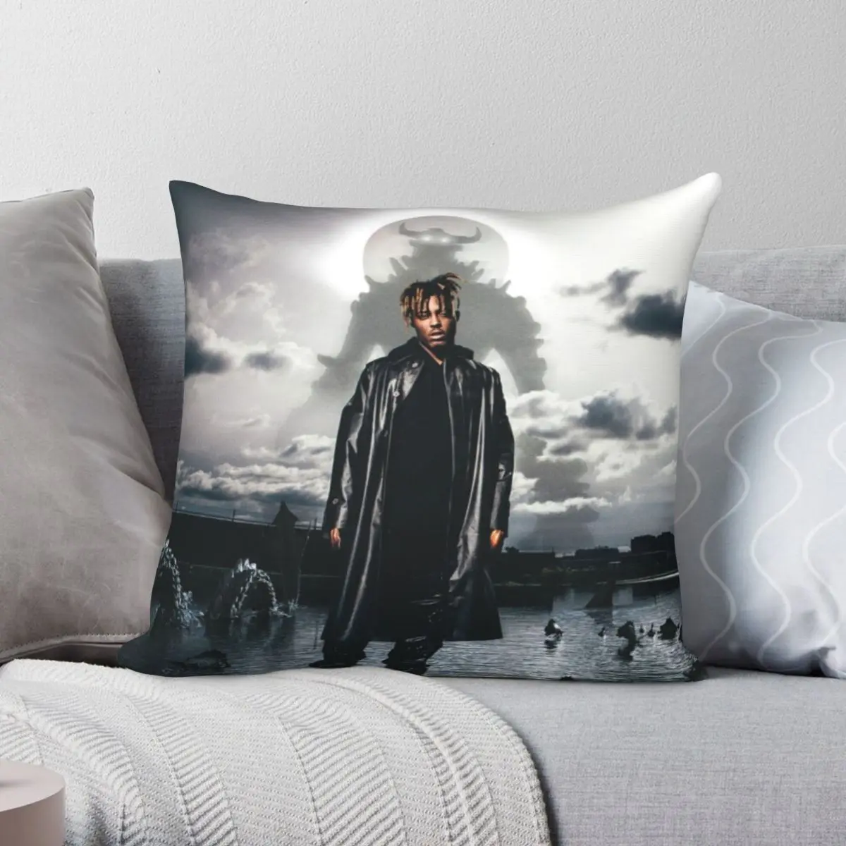 

Fighting Demons Album Cover Pillowcase Polyester Linen Velvet Pattern Zip Decor Pillow Case Home Cushion Case Wholesale