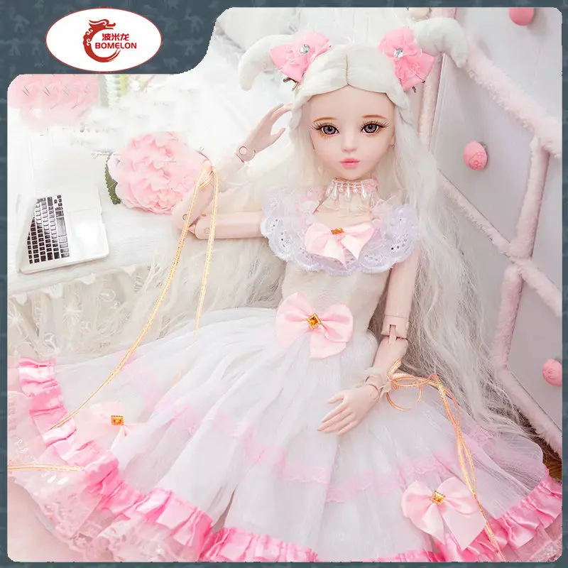 

60cm Handmade Bjd 1/3 Doll Full Set with Handpainted Makeup Lolita Animal Princess Jointed Dolls Gift