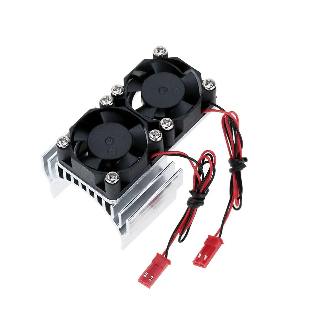 

540 550 Motor Heat Proof Cover Heat Sink and Twin Cooling Fans for RC Car