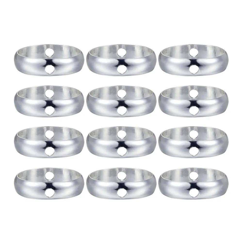 

20pcs Metal Ring Accessory 6Mm Outer 4Mm Inner Diameter Silver Circular Connector For Diy Earrings Bracelets Jewelry Making