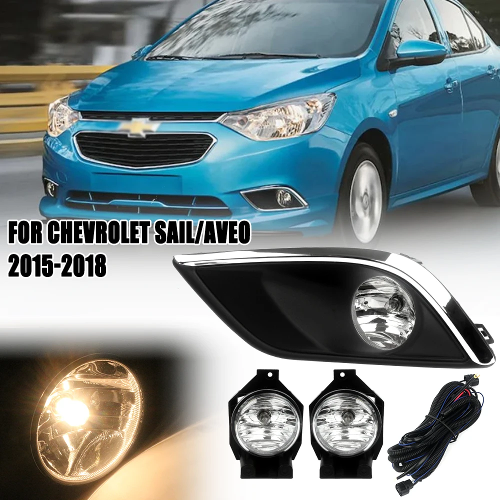 Zestaw ulepszeń świateł przeciwmgielnych przedniego zderzaka do chevroleta sail Aveo 2015 2016 2017 wersja 2018 dodatkowy zestaw świateł przeciwmgielnych