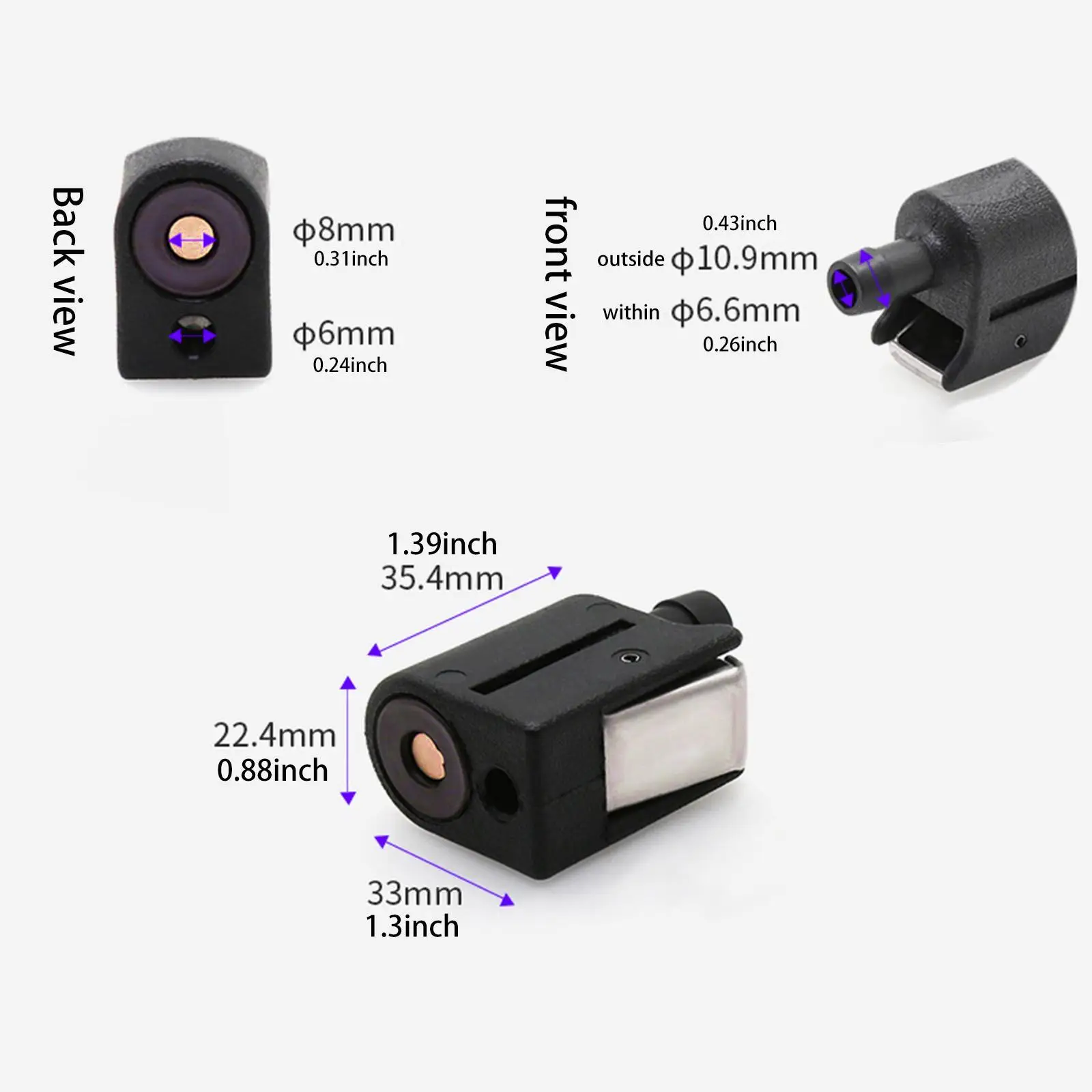 Adattatore linea carburante motore fuoribordo 8mm 6mm Connettore tubo sicuro Raccordo linea rigida per uso marino