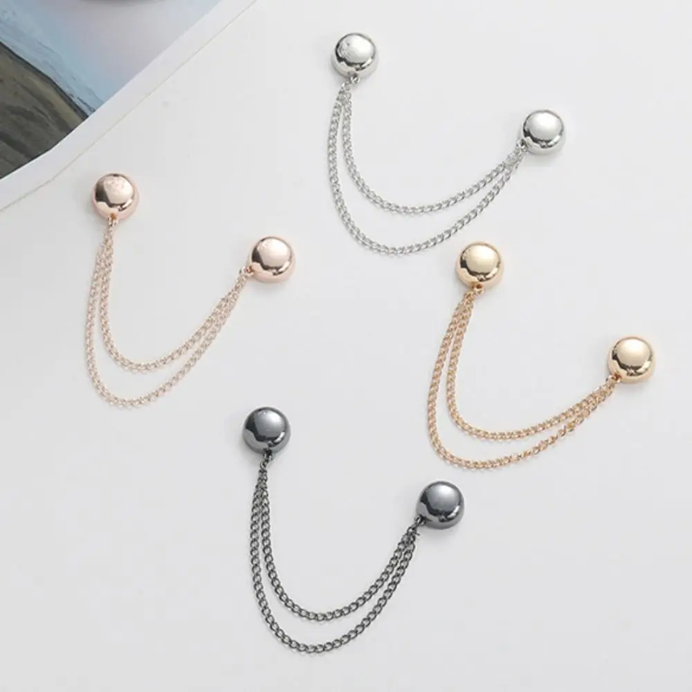 Exquisite Chain Brooch Buckle Alloy DIY Sewing Hooks Silk Scarf Fastening Buckle High Quality Strong Magnetic Brooch