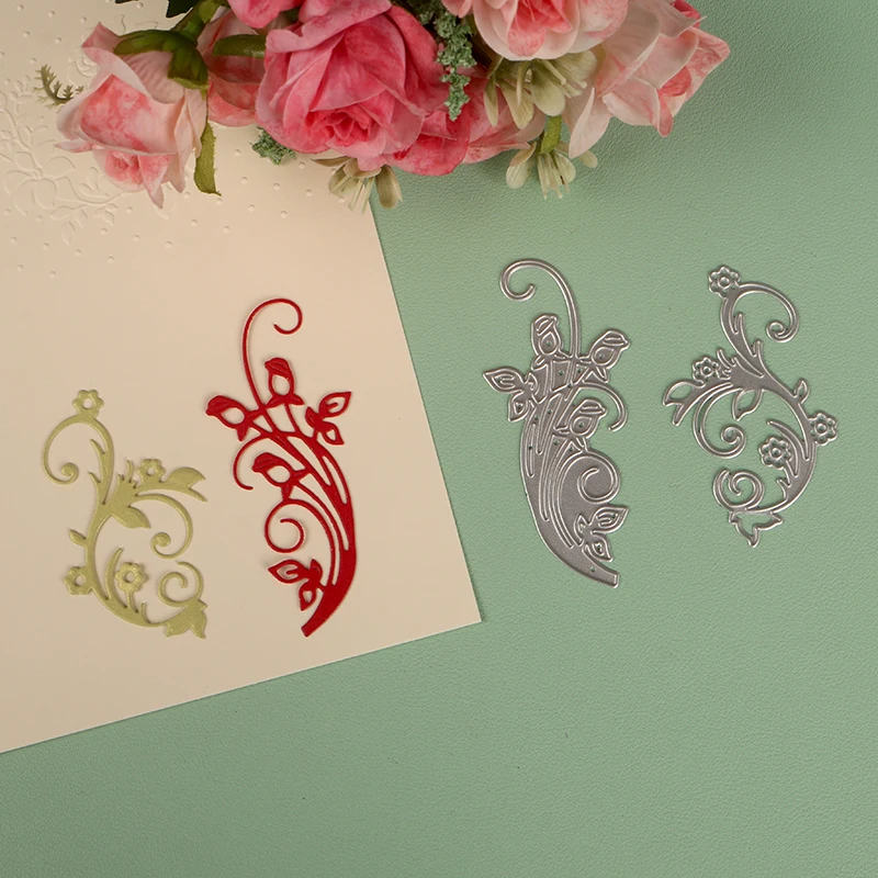 DUOFEN METAL CUTTING DIES flowers leaves decorative ornament  collection stencil DIY Scrapbook Paper Album 2024 new