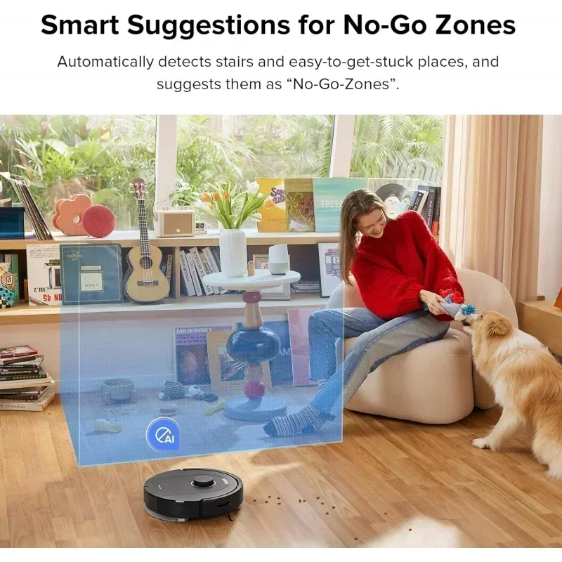 D2Broborock Q5 Pro Robot Vacuum and Mop Combo,5500Pa Suction,DuoRoller Brush,LiDAR Navigation,Robotic Vacuum Cleaner with 770ml