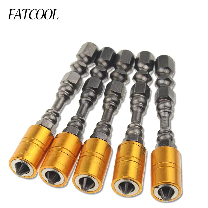 FATCOOL 10pcs 65mm Magnetic Screwdriver Drill Bit Ph2 Phillips Screw Driver Bit 1/4\