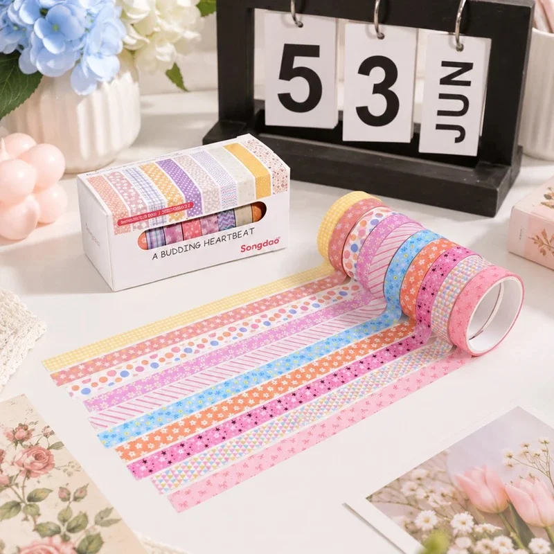 10 Rolls Floral Pastel Washi T - đánh giá và giá Scrapbooking