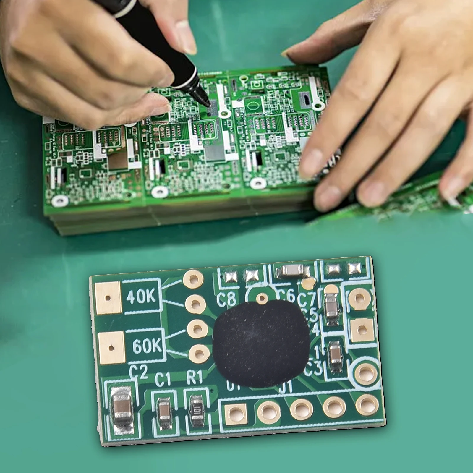 DCF/77.5 كيلو هرتز وحدة استقبال تردد واحد بدون هوائي DCF-1060N-MAS راديو الوقت راديو ساعة راديو وحدة 22.0x13.5x1.0 مللي متر