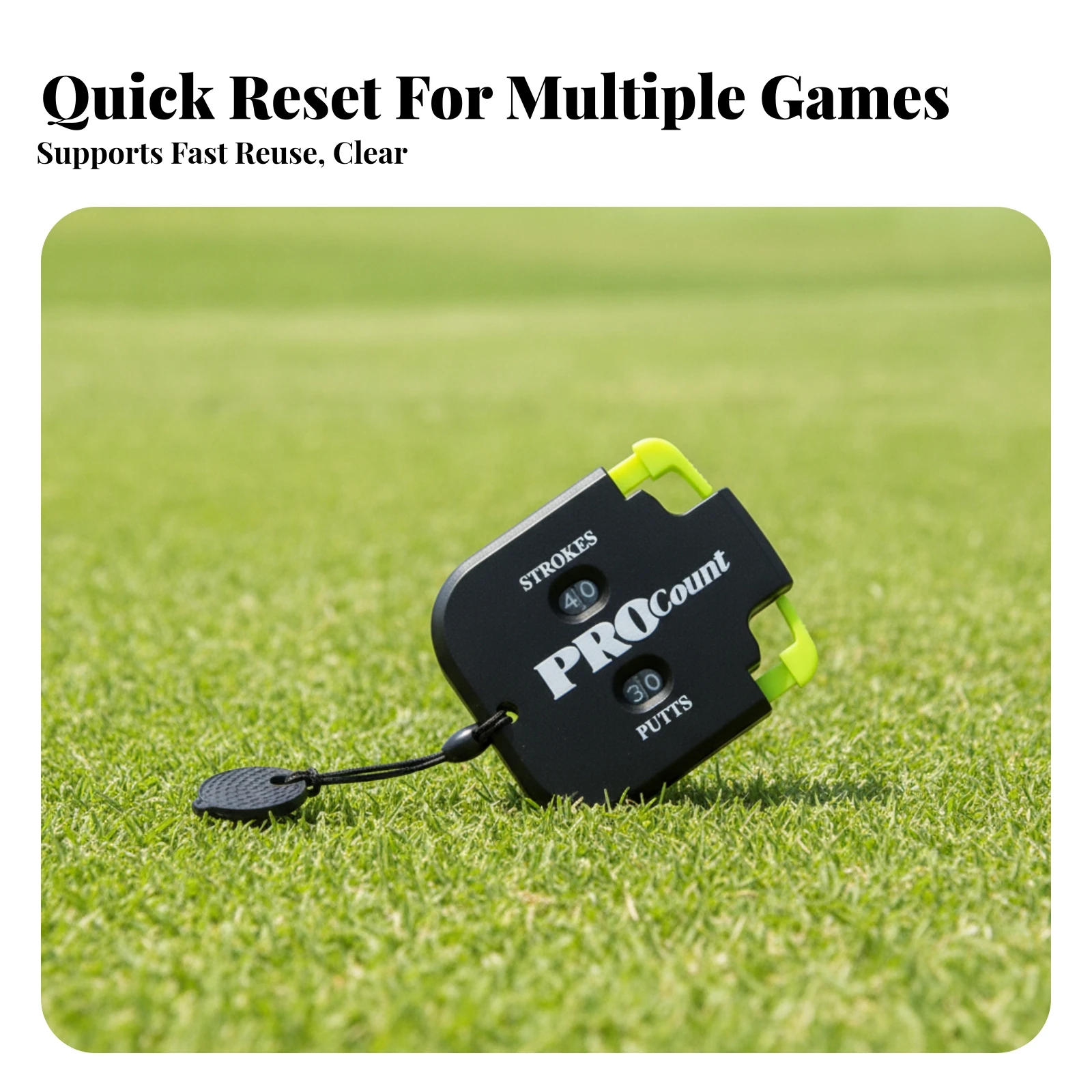 2-Player Golf Counter Easy to Carry No Battery Compact Two-Window Golf Counter Sports Accessory