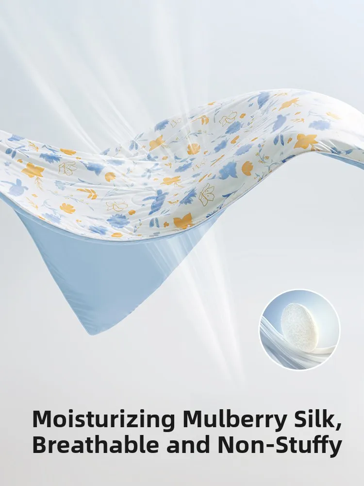 Baitai Silk Baby Summer Cool Quilt Children's Special Small Quilt Kindergarten Air Conditioned Quilt Four Seasons Universal