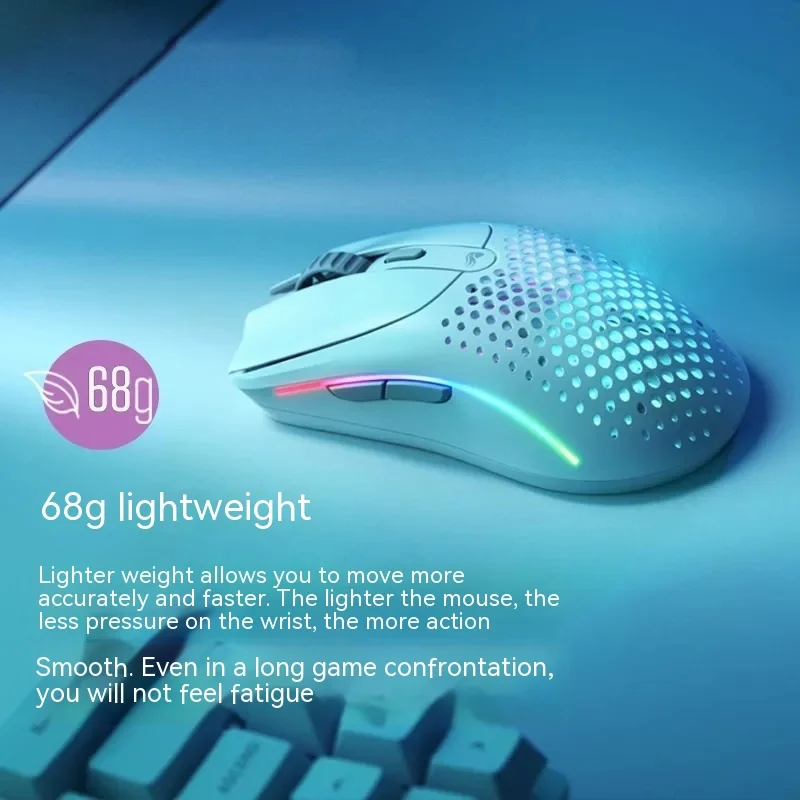 2024 New 2.4g Wireless Mouse Rgb Rechargeable Computer Silent Mause Led Backlit Ergonomic Gaming Mice For Laptop Boy's Gift