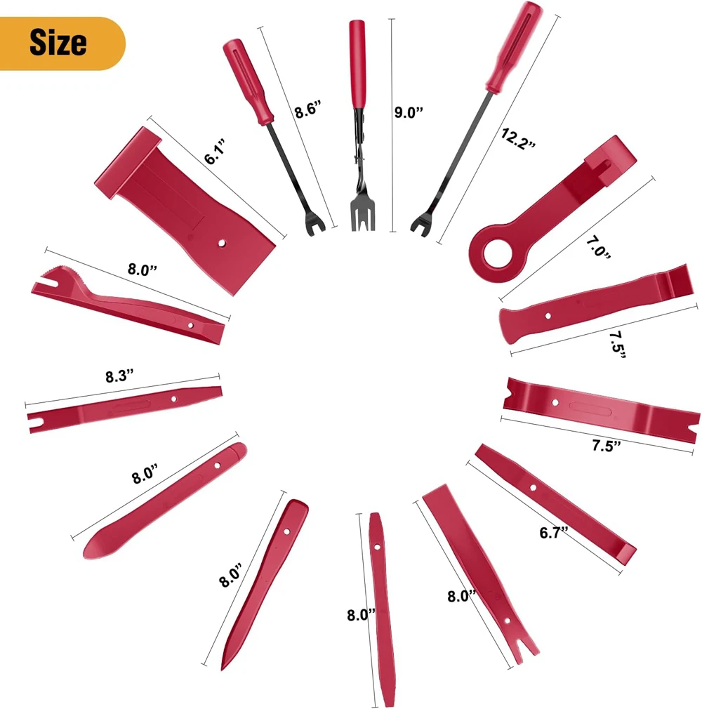 330pcs Trim Removal Tool Pry Tool Door Panel Removal Tool Kit Clip Tool Fasteners Removal Tool with Car Retainer Body Clips Set