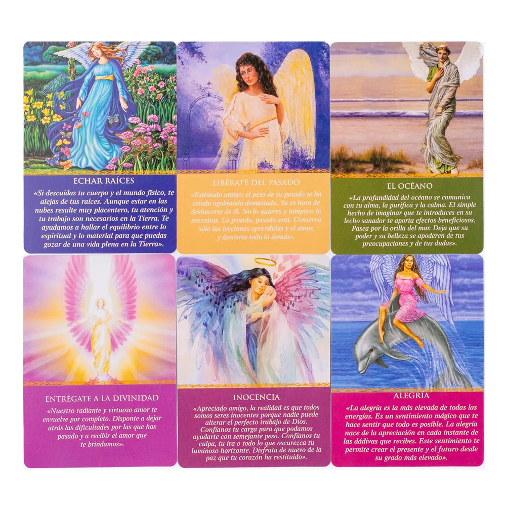 Daily Guidance From Your Angels Oracle 44 Cards Deck 10.4*7.4cm Spanish Version Fate Divination Tarot Board Playing Game