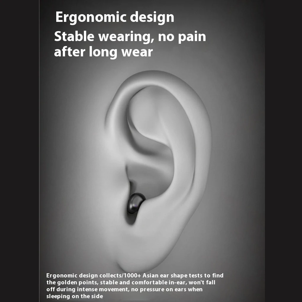 سماعات نوم غير مرئية بلوتوث 5.4 سماعات أذن صغيرة TWS لاسلكية HIFI ستيريو للحد من الضوضاء سماعات مقاومة للماء