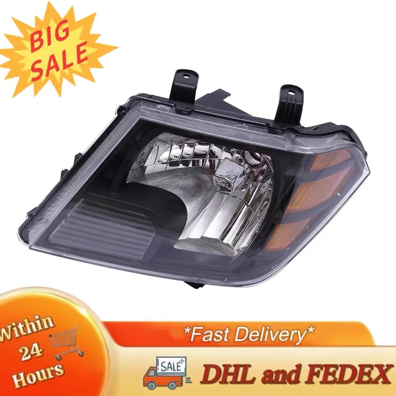 

1 Pair of Headlamps For 2009-2020 Frontier Truck Black Headlights Headlamps Replacement Left+Right Strong and Durable