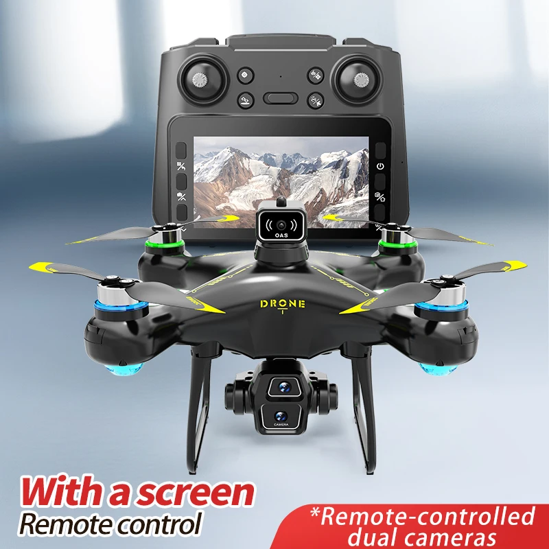 

4.3 Screen controlled 4G optical flow brushless4 sided obstacle avoidance dron with dual lens WIFI professional aerial camera